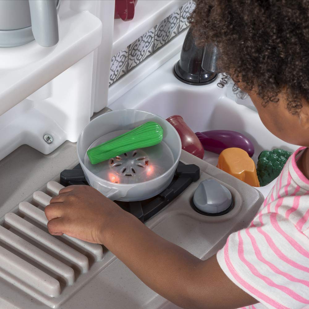 Step2 Timeless Trends Kids Kitchen Playset, Indoor/Outdoor Kitchenette, Interactive Play with