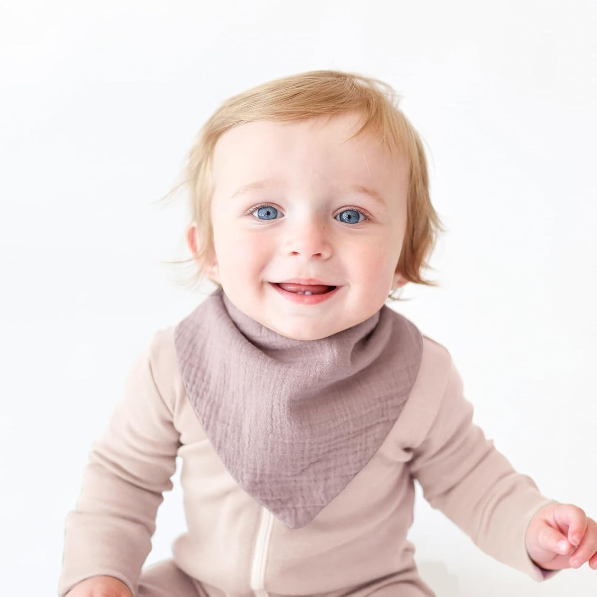 Konssy Muslin Baby Bibs 10 Pack Baby Bandana Drool Bibs 100% Cotton for Unisex Boys and Girls, Soft