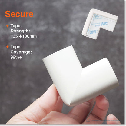Roving Cove HeftyFit Corner Protector for Baby (4 Large Corners), Heavy-Duty Soft Rubber Foam