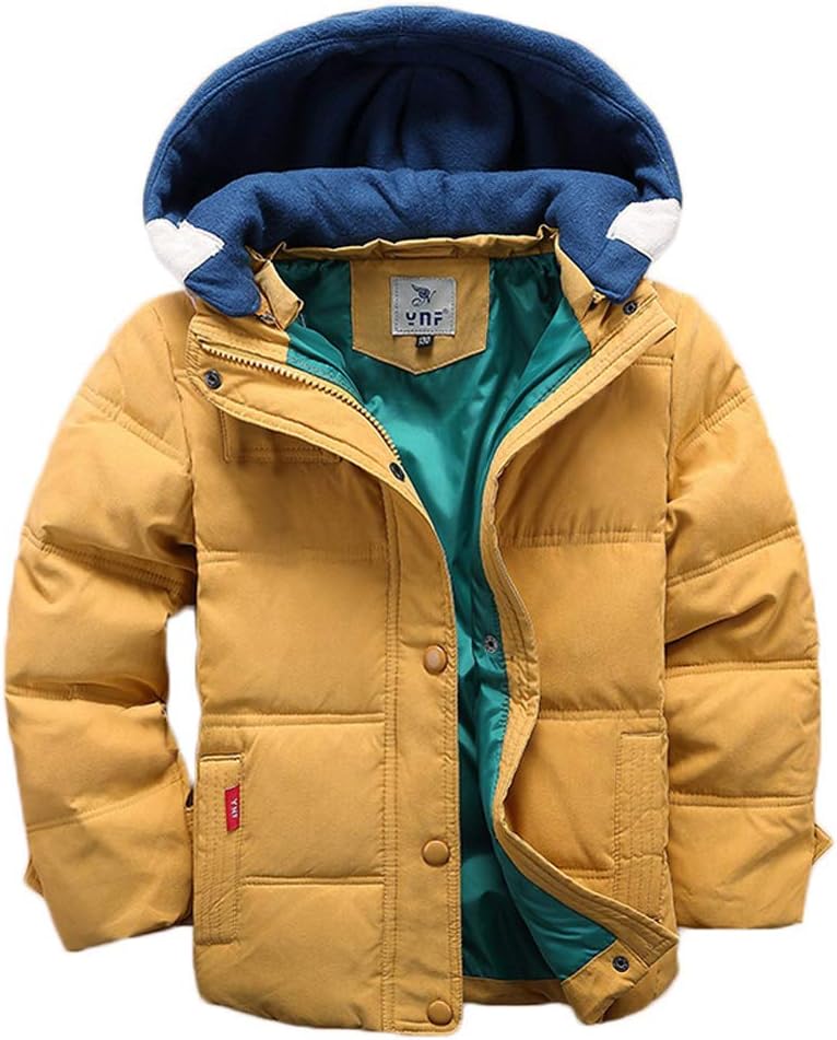 Vinmin Kids Winter Latest Thicken Hooded Jacket Warm Quilted Coat Casual Outdoor Cool Cute for Boys