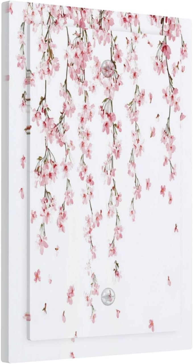 Light Switch Cover Plate Sakura Plant Floral Pink Flowers 1 Gang No Device Blank Electrical Wall