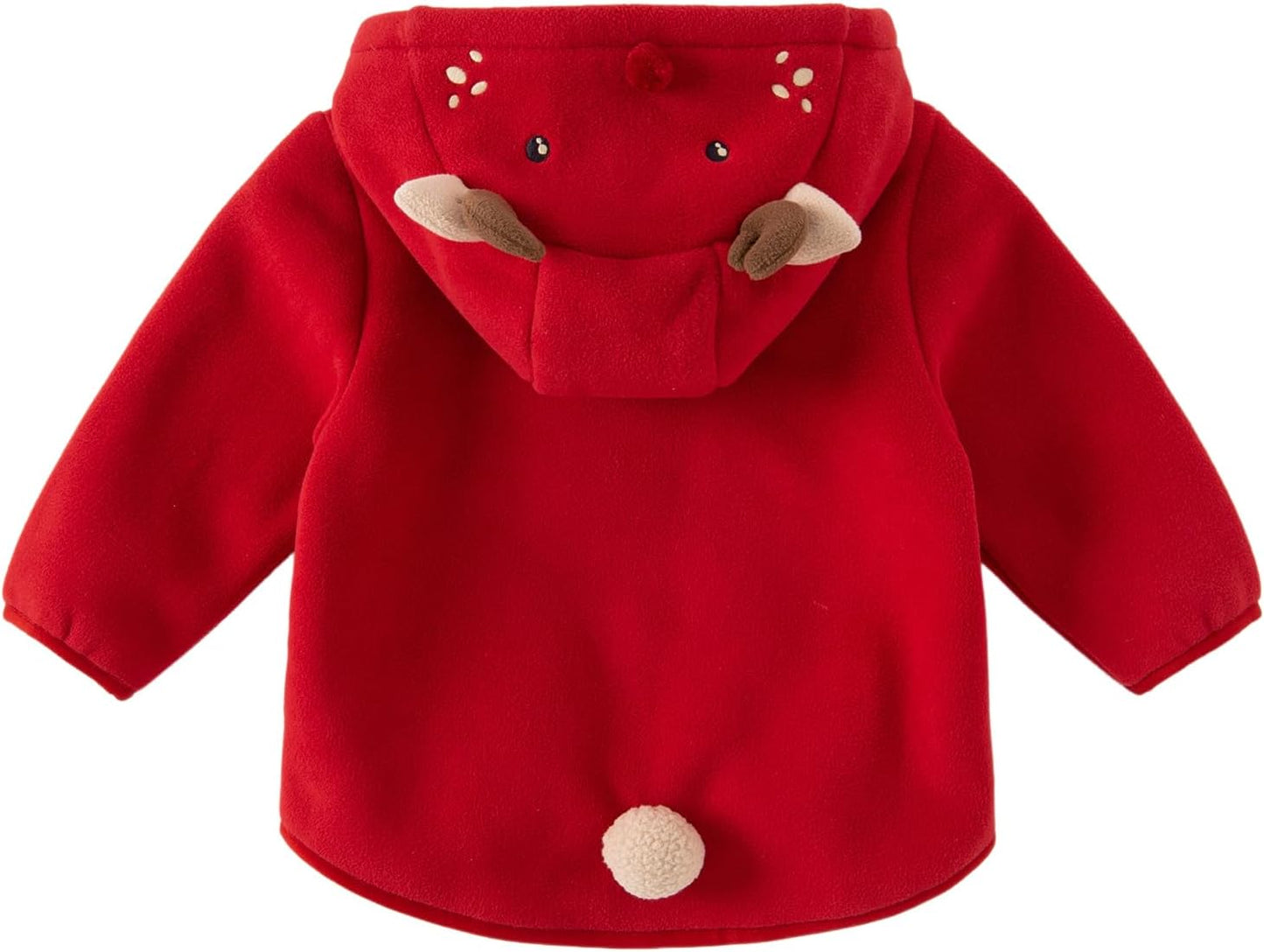 DAVE&BELLA Toddler Fleece Jacket, Baby Boys Girls Animal-shaped Hooded Zipper Long Sleeve Warm