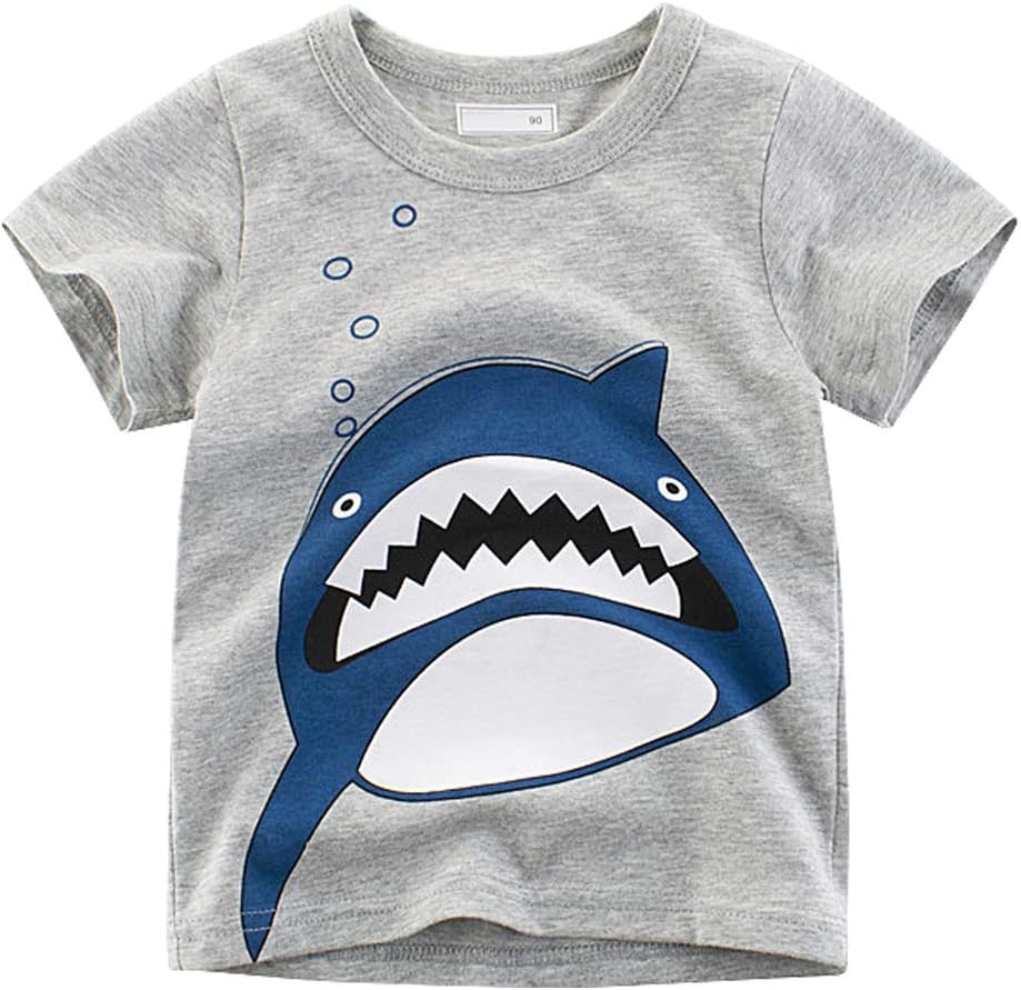 Boys' 4-Pack Excavator Short Sleeve Crewneck T-Shirts Top Tee Size 2-7 Years Toddler Boys' Value