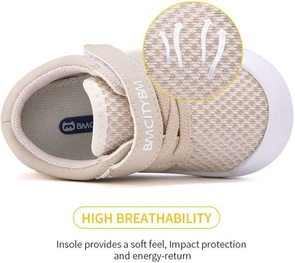 BMCiTYBM Baby Sneakers Girls Boys Lightweight Breathable Mesh First Walkers Shoes 6-24 Months