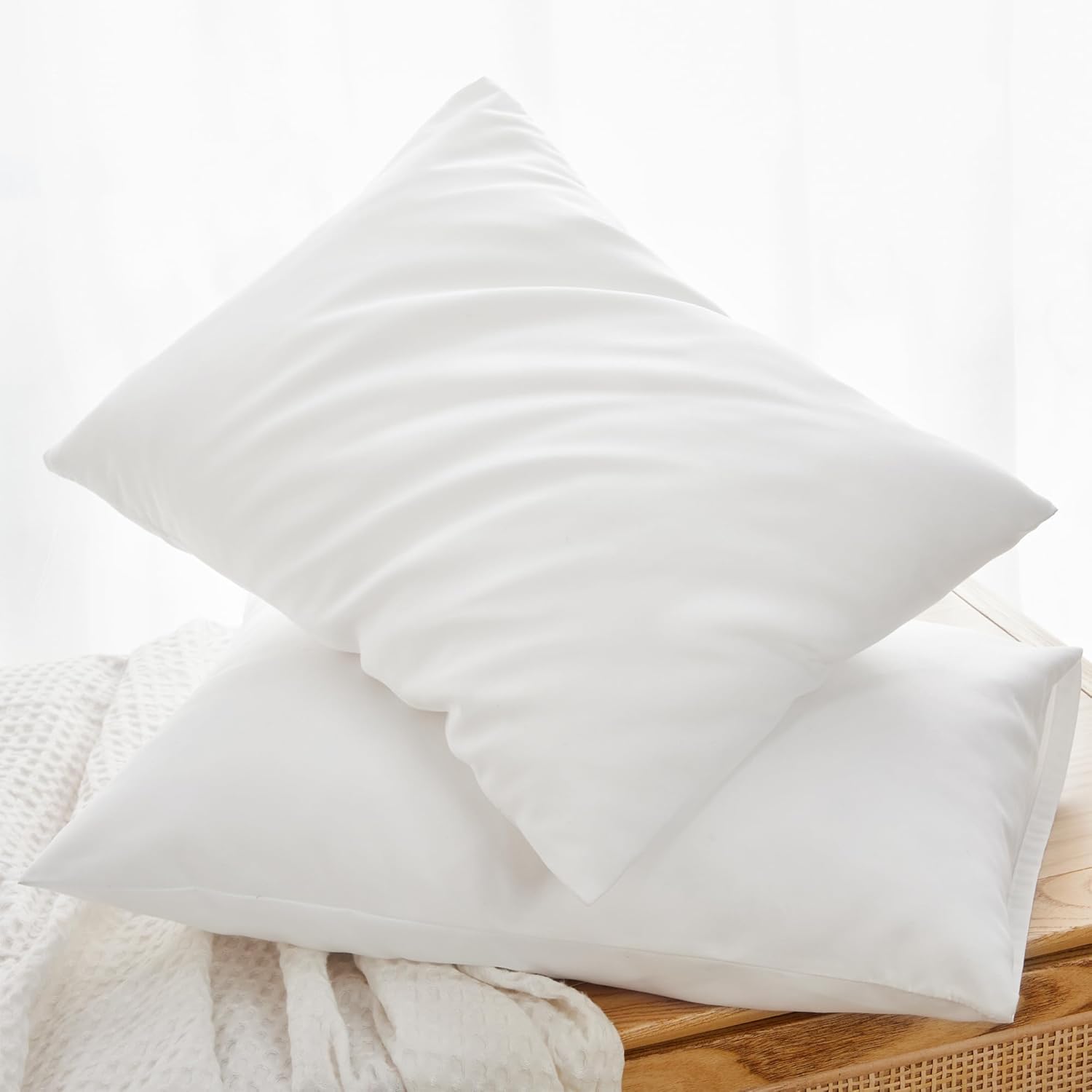 TILLYOU Toddler Pillowcase 2 Pack with Envelope Closure,13" x 18" Silky Soft Microfiber Travel Kids