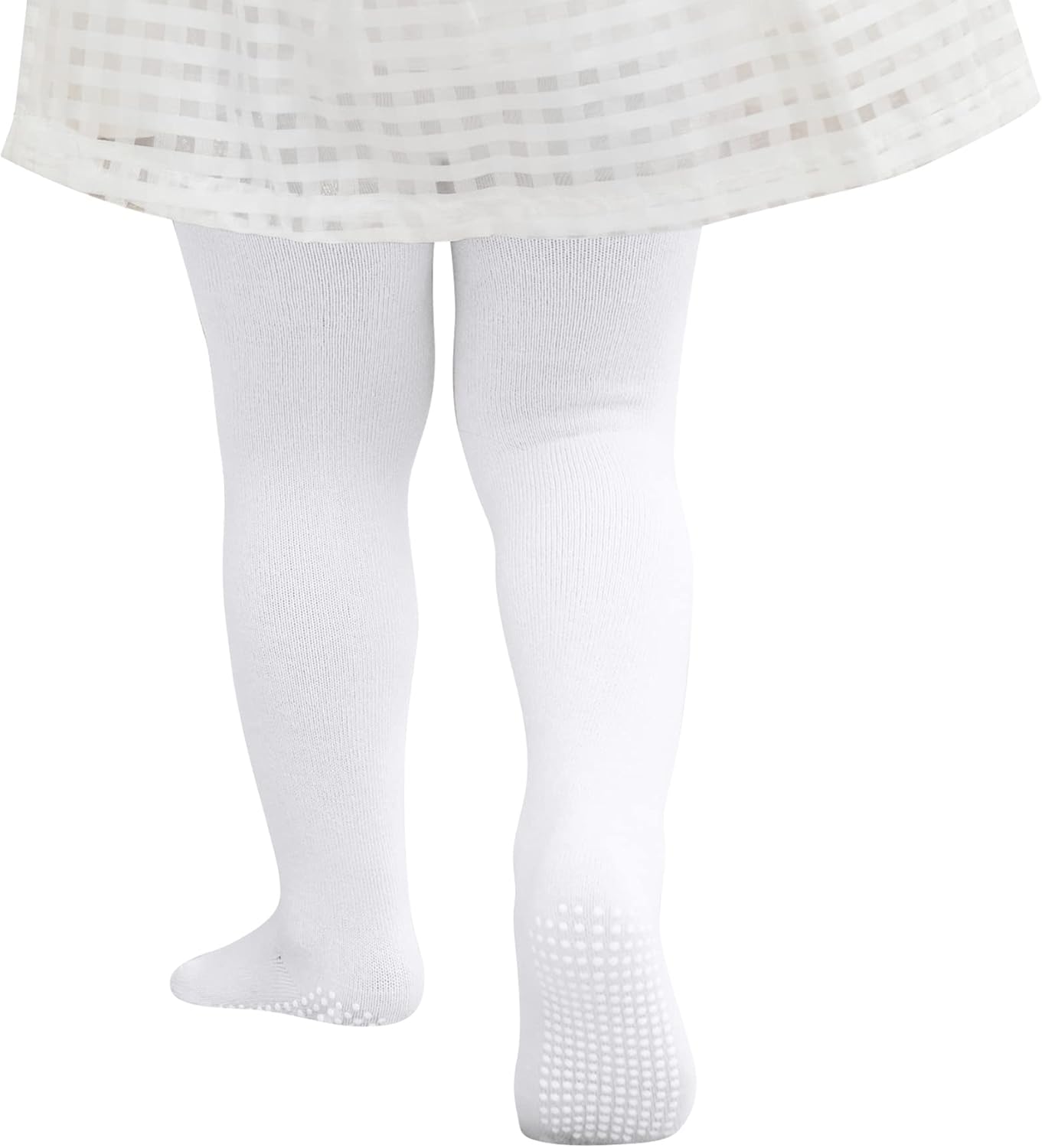 Zando Baby Girls Tights Cozy Cotton Infant Non Slip Grip Leggings Toddler Solid Knit Pantyhose Warm