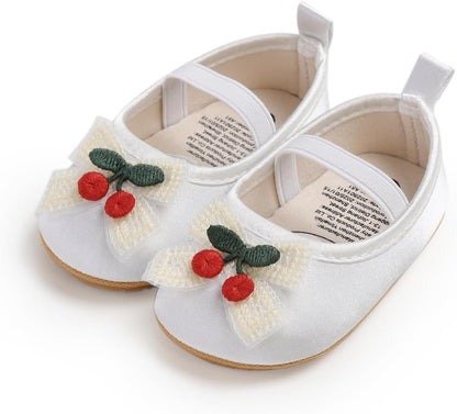 Baby Shoes Mary Jane Flats Non Slip Soft Sole Infant Toddler Sneakers First Walkers Party Christmas