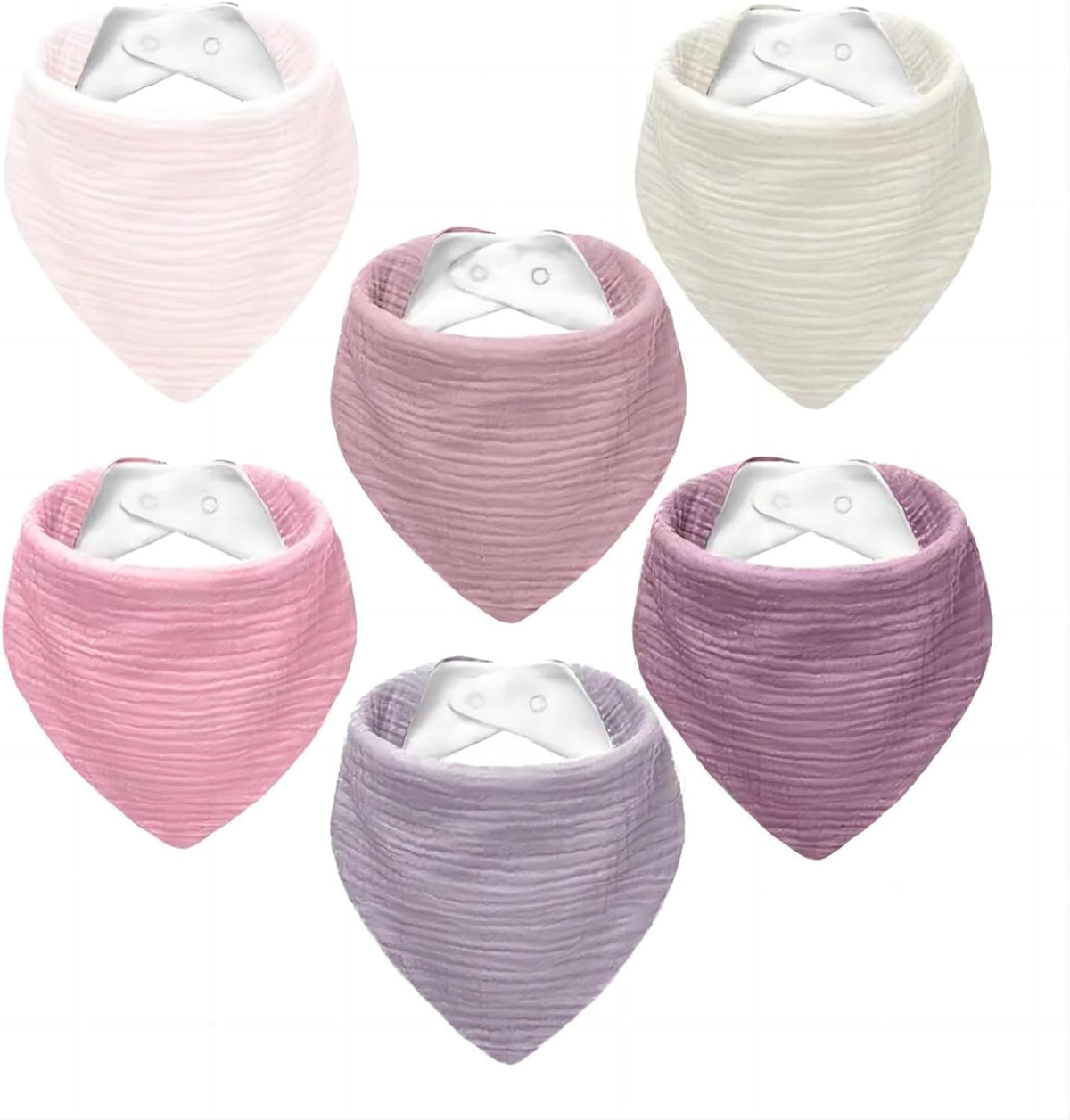 Muslin Baby Bibs,Soft Triangular Baby Bandana Drool Bibs for Baby Boy Girl,Solid Colors Bib for