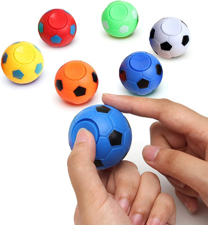 6Pc Random Color Soccer Ball Fidget Spinners -Hand Fidget Spinner Soccer Balls, Stress Relief