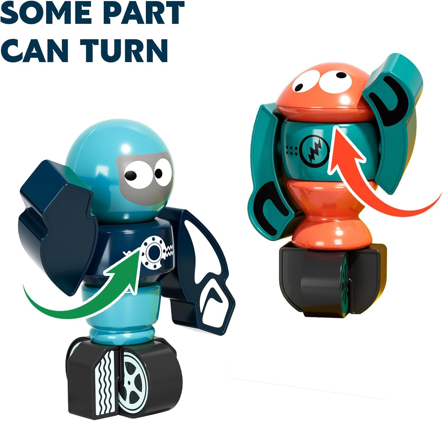 TEMI Magnets Robot Toy for 3 4 5 6 7 Year Old Boys - Transform Toys Planet Magnet Building Toys