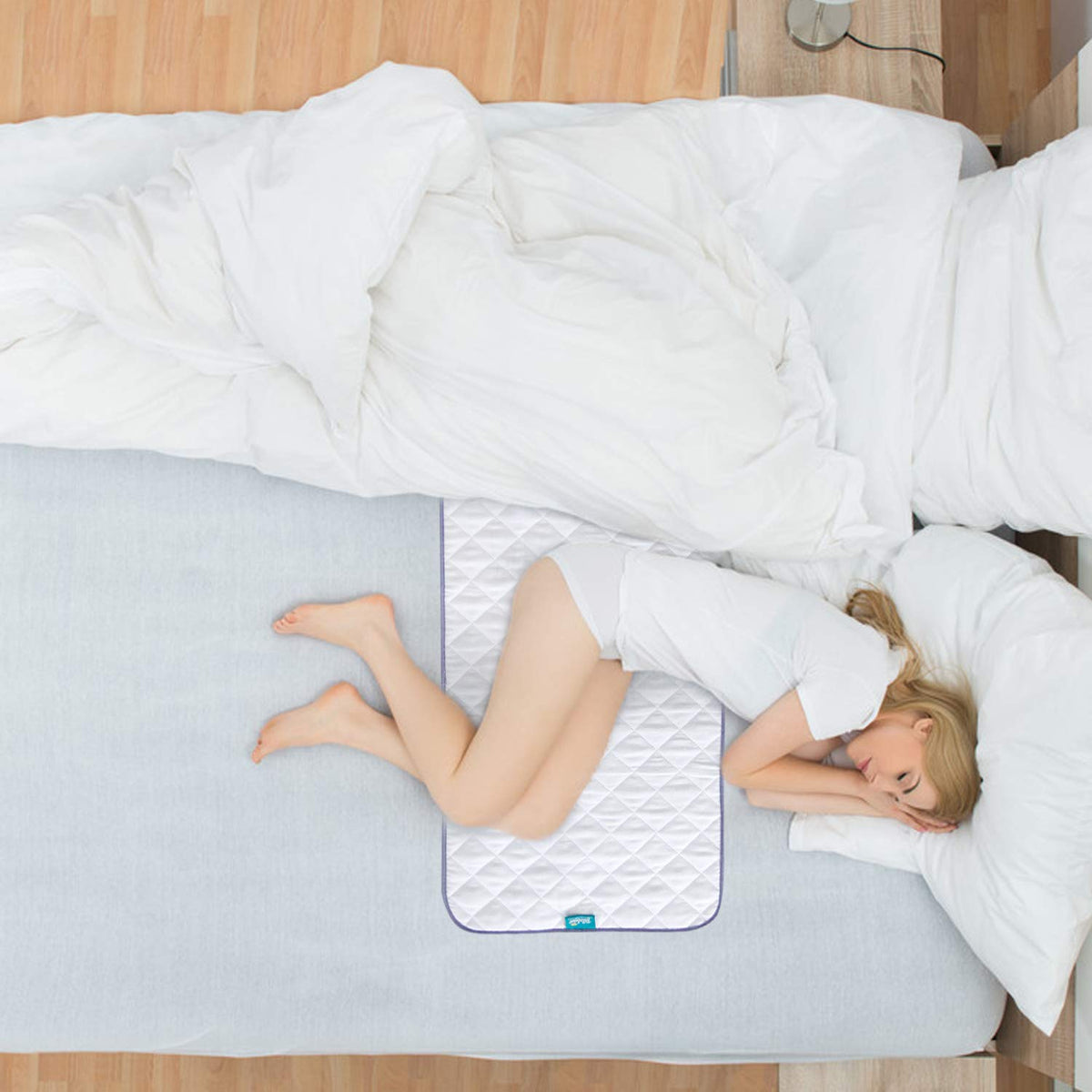 Waterproof Crib Mattress Protector 18" x 36", Non-Slip & Sturdy Mattress Pad Mat, 4 Layers