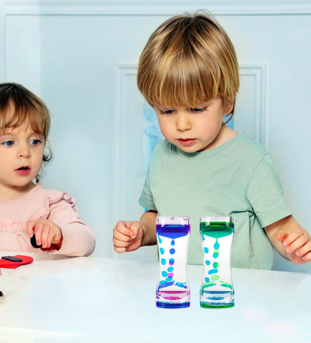 Liquid Motion Bubbler Colorful Oil and Water Sensory Toys Bubbler Timer ADHD Anxiety Autism Fidget