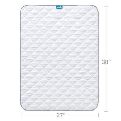 Waterproof Crib Mattress Protector 27" x 38", Non-Slip & Sturdy Mattress Pad Mat, 4 Layers