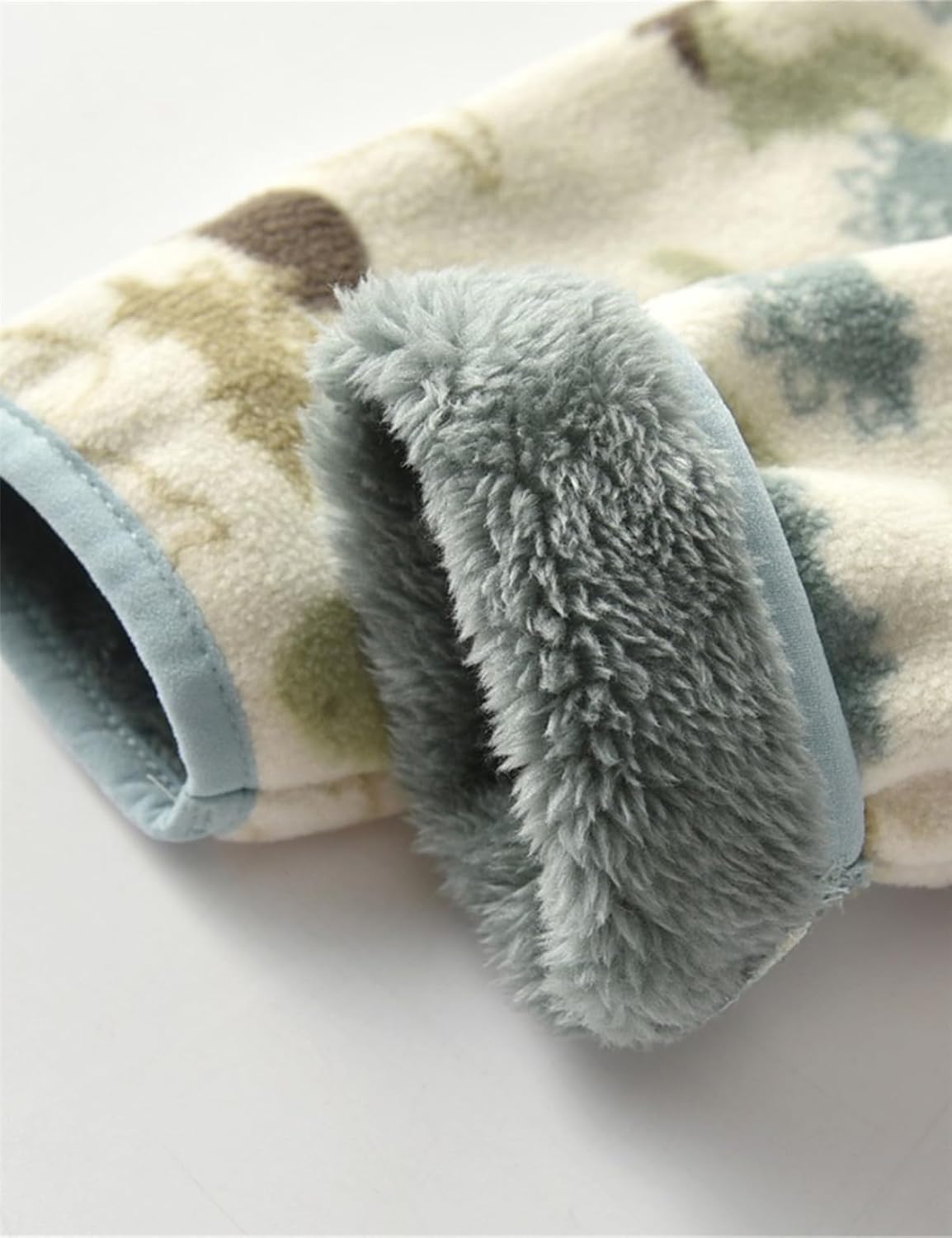 Kids Printed Polar Fleece Jacket Toddler Baby Boys Girls Autumn Winter Warm Sherpa Lining Outerwear