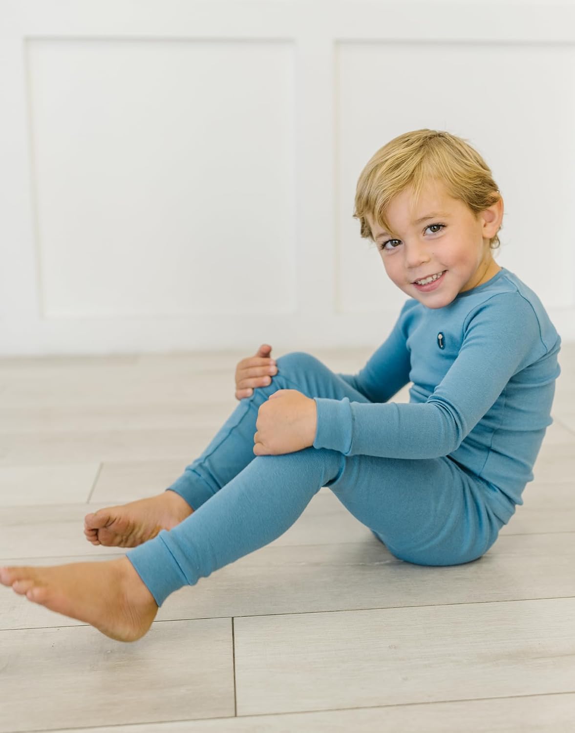 moimoln 6M-8Y Modal Cotton Solid Soft Breathable Baby Toddler Boys Girls Snug fit Pjs Long Sleeve