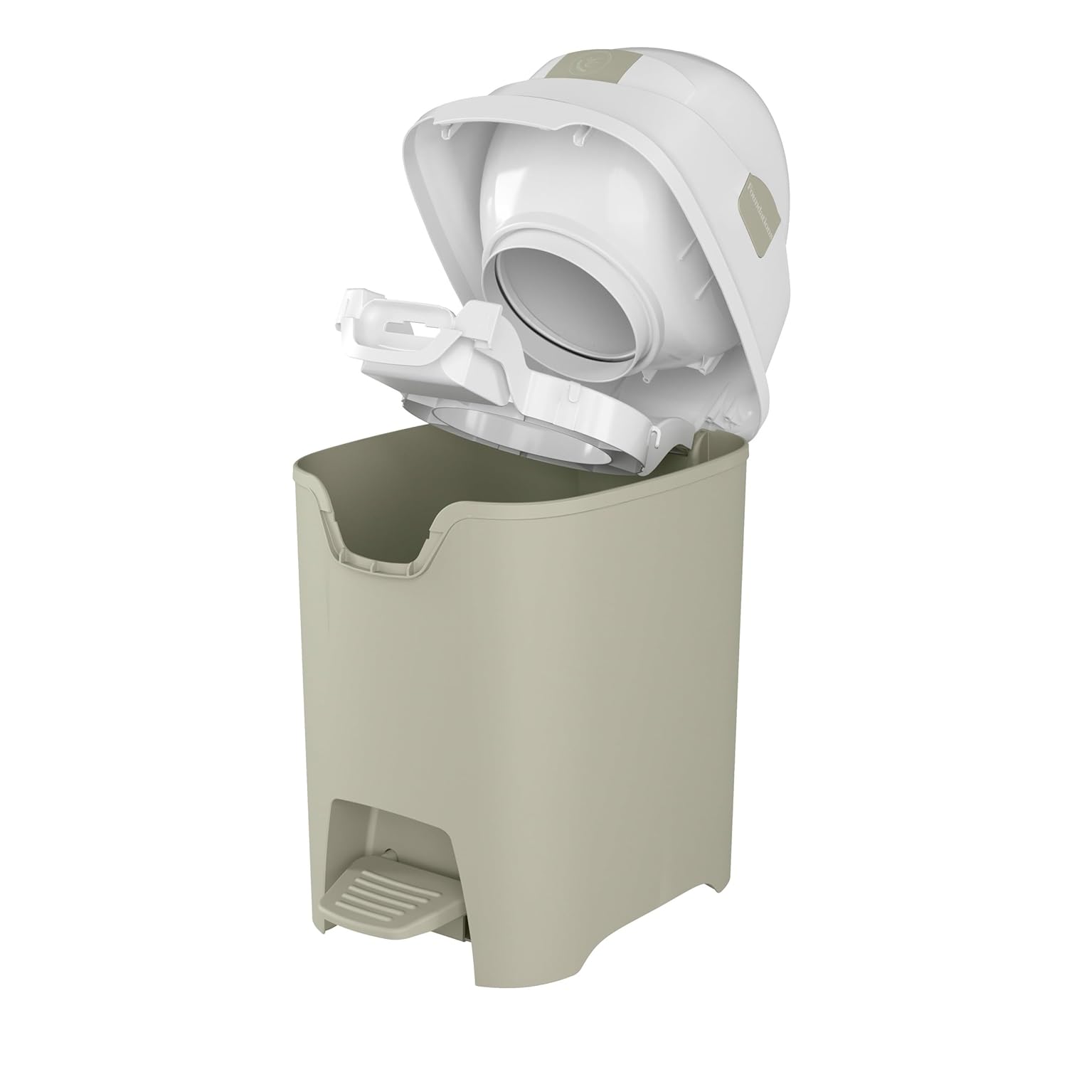 Foundations Mini Hands-Free Diaper Pail with Airtight Lid - Durable & Odorless Diaper Disposal