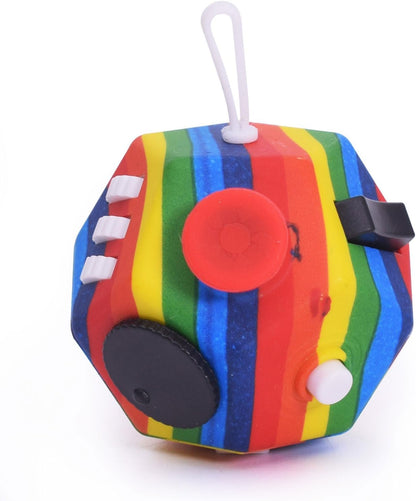Small Fidget Toys,12 Sided Cube Toys for Kids Adults with Anxiety ADHD Autism and Relief Stress