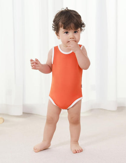 Baby Boy Girl Pajamas Toddler Infant Unisex Sleeveless Sleep Bodysuit Sleepwear Newborn Snap Snug