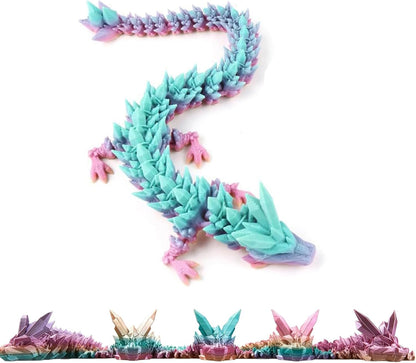 12inch 3D Printed Dragon Egg,Mystery Crystal Dragon Fidget Toys,Articulated Dragon,Home Desk Decor