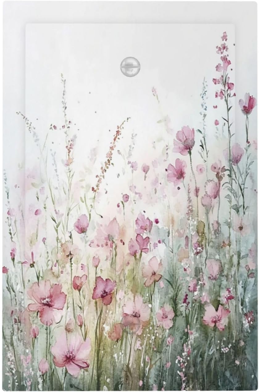 Light Switch Cover Plate Wildflower Botanical Watercolor Floral 1 Gang No Device Blank Electrical