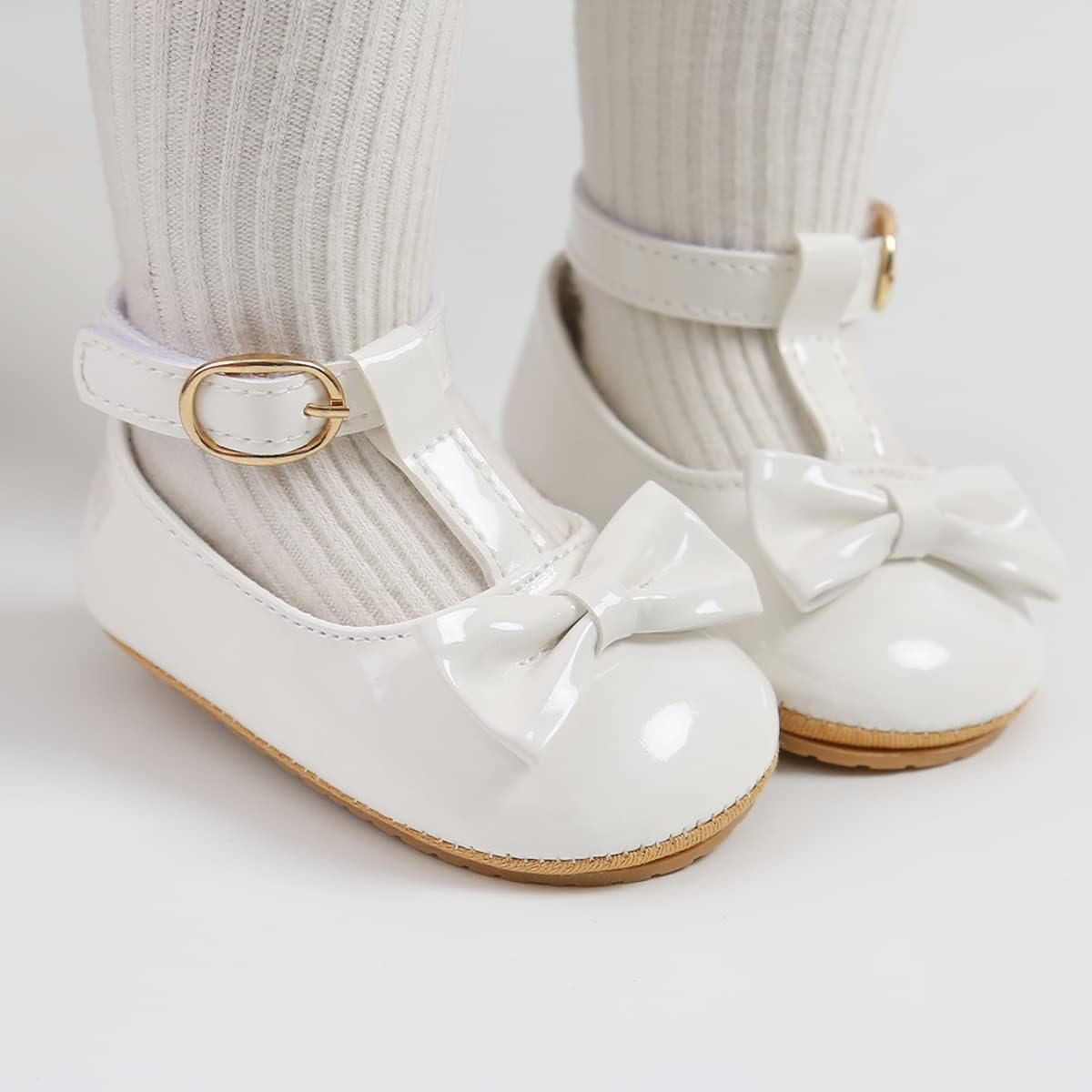 Baby Shoes Mary Jane Flats Non Slip Soft Sole Infant Toddler Sneakers First Walkers Party Christmas