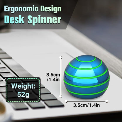 Luminous Desk Spinning Toys for Kids Adults, Metal Optical Illusion Fidget Spinner, Glow in The