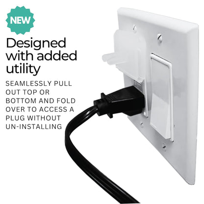 Clear Double Outlet Covers Baby Proofing (20 Pack, 40 Sockets) | Baby Proof Plug Covers for