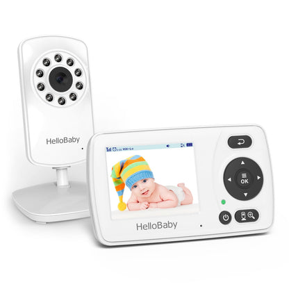 HelloBaby HB30 Video Baby Monitor with Digital Camera and Audio, No WiFi No App Safety Baby