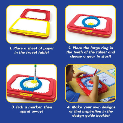 Spirograph Jr. — Jumbo Sized Gears Classic Retro Toy For Spiral Drawing Art Design Toy Kit for