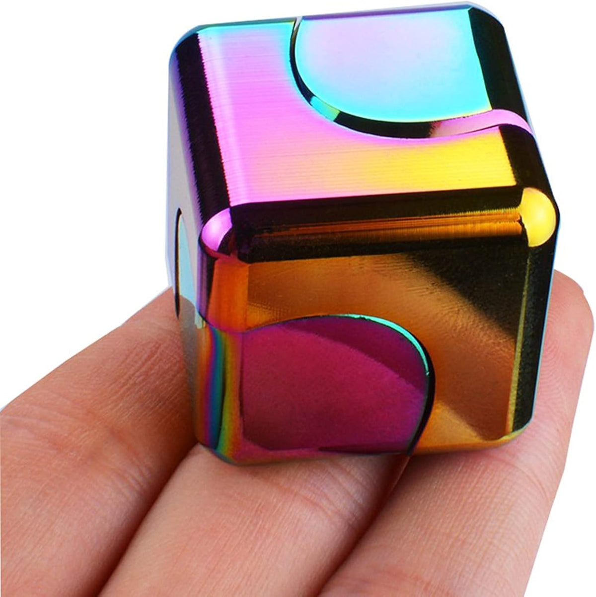 Fidget Spinner Toys Cube Adults, Easter Basket Stuffers for Teens Metal EDC Cool Desk Gadgets