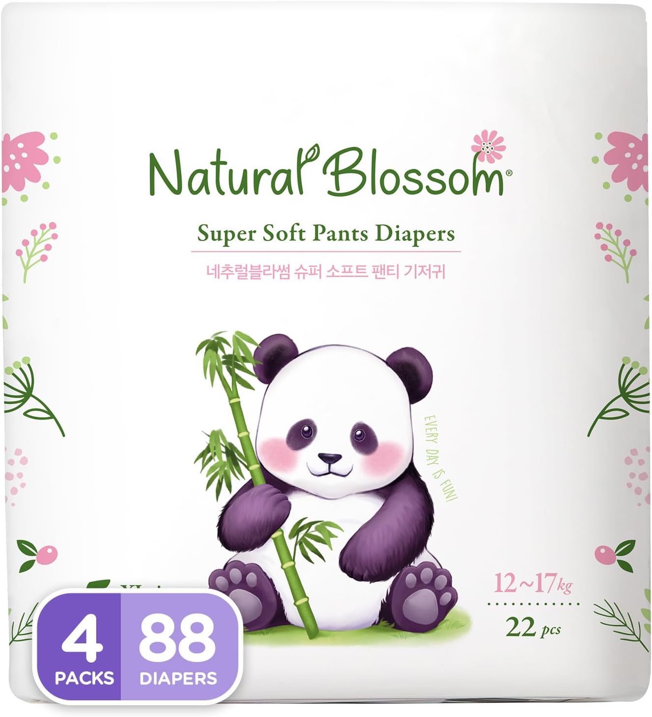 Pull-On Baby Diapers | Ultra-Slim, Hypoallergenic, Super Soft, Vegan | Size 5 (3T-4T, 26-37 lbs) |
