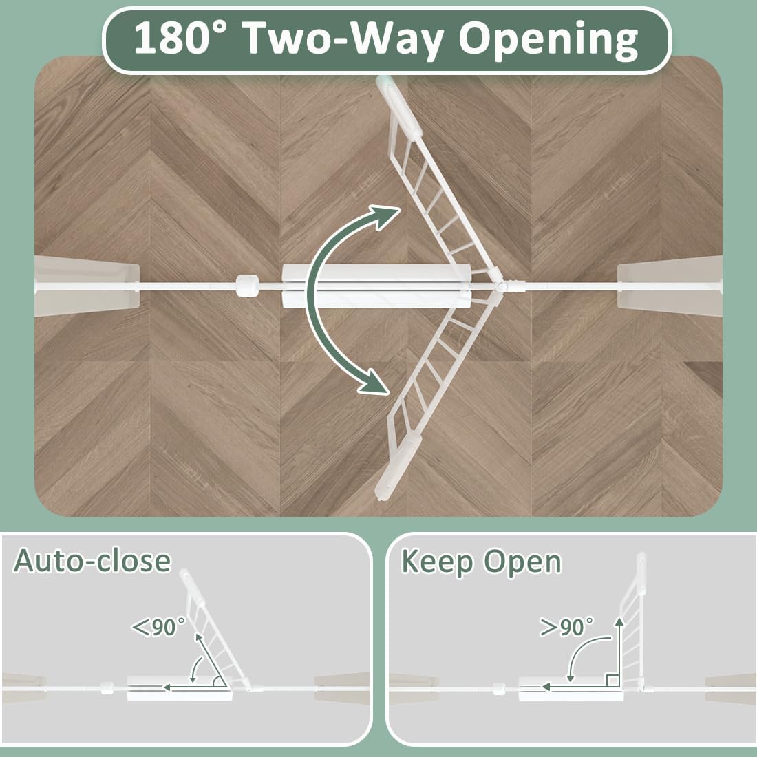 TSAYAWA Walk Through Baby Gate with Door,67-71.5 Inch Wide Presure Mounted No Drill Metal Auto