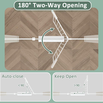 TSAYAWA Walk Through Baby Gate with Door,67-71.5 Inch Wide Presure Mounted No Drill Metal Auto