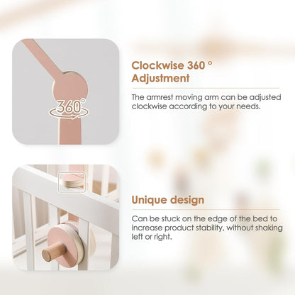 HI BABY MONMENT Crib Mobile Arm - Baby Mobile Hanger with 2-Height Settings Adjustable, Stabilizing