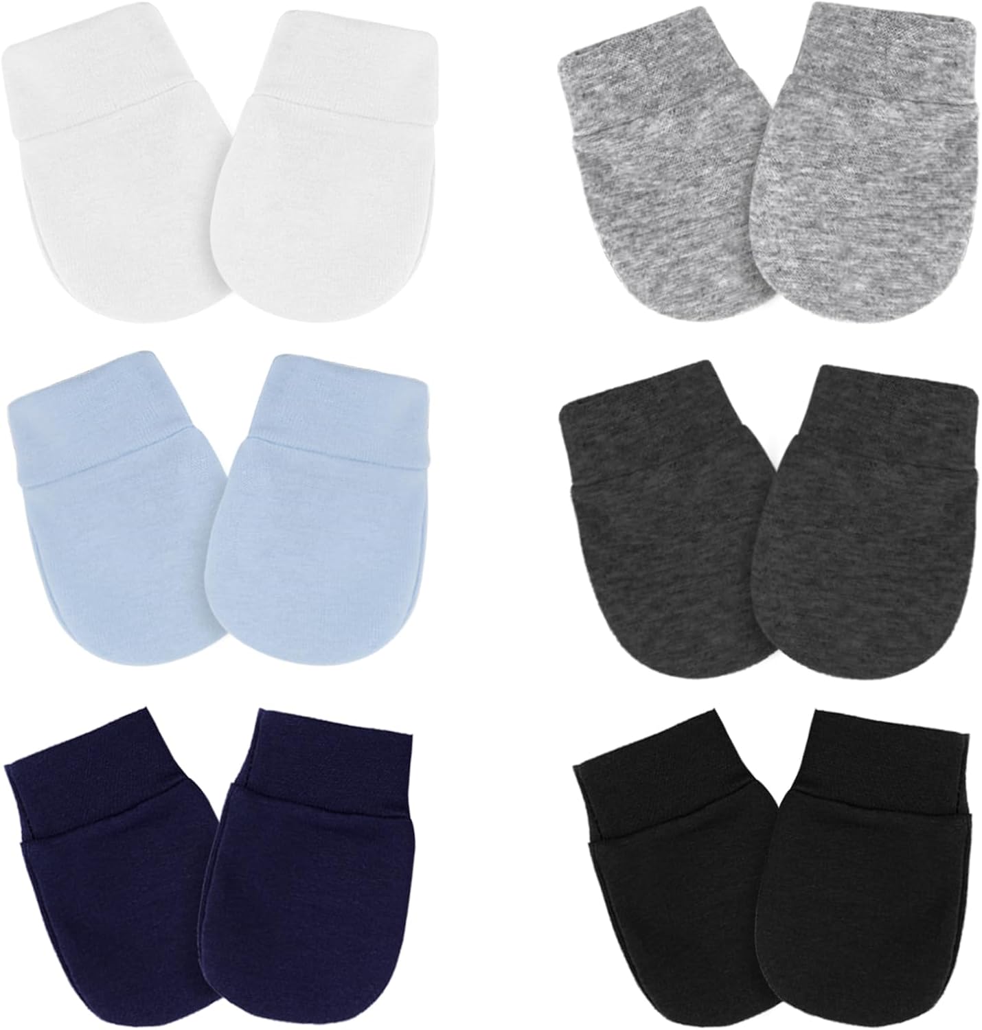Newborn Baby Mittens No Scratch Cotton Elastic Wrist Gloves Infant Toddler Mittens for Baby Boy