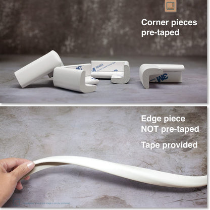 Roving Cove Slim-Fit Corner Edge Protector for Baby Proofing (Small 15ft Edge 4 Corners), Furniture