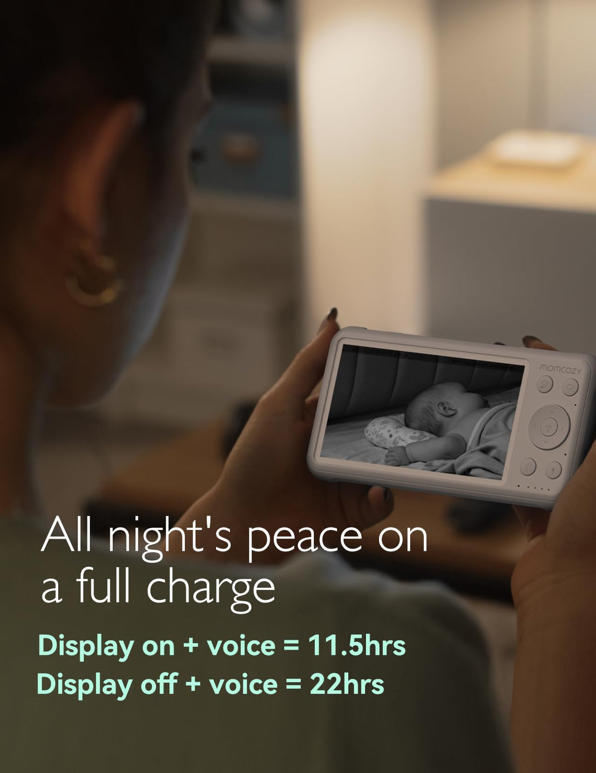 Momcozy Video Baby Monitor, 5" 1080P HD Baby Monitor with Camera and Audio