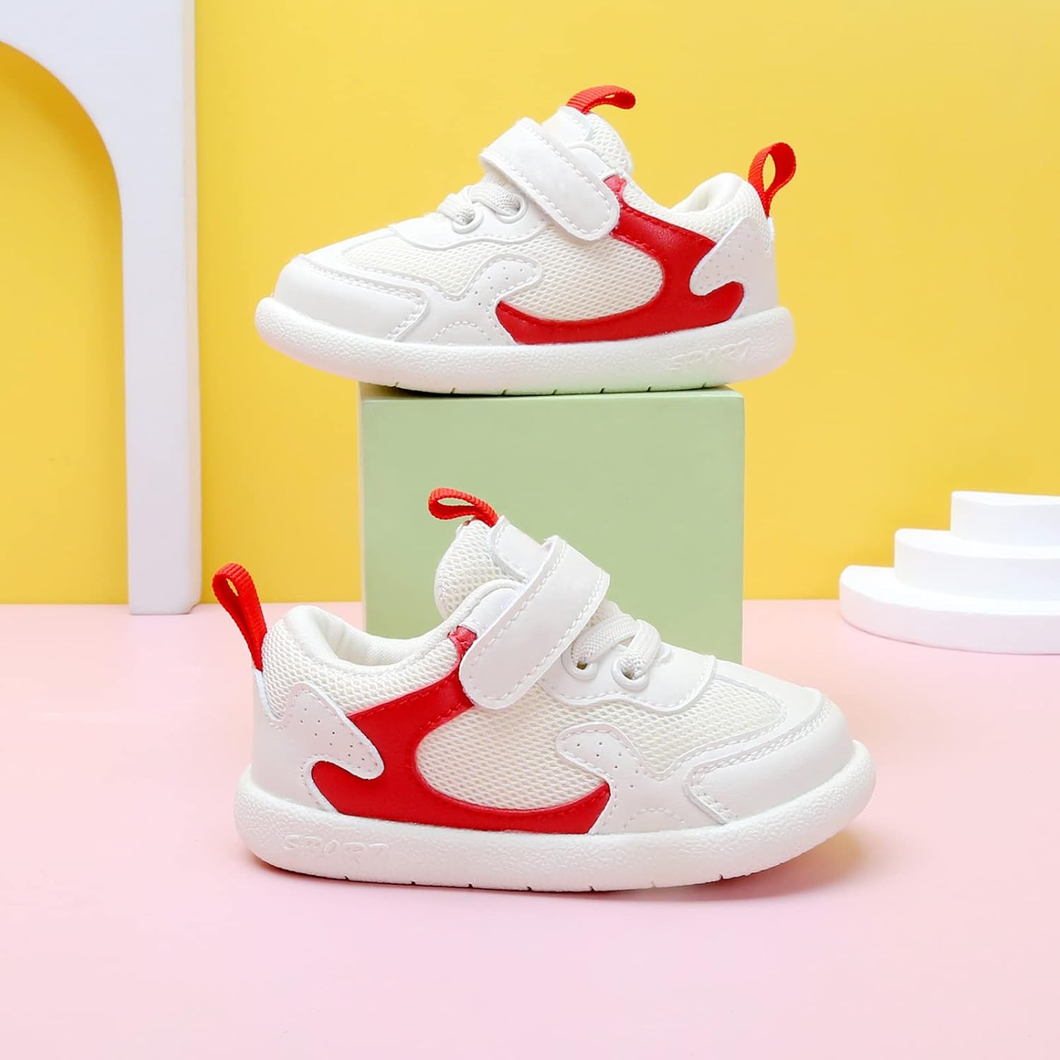 Baby Boy Girl Shoes Infant Non Slip Sneakers Breathable Lightweight Toddler First Walking Shoes 6