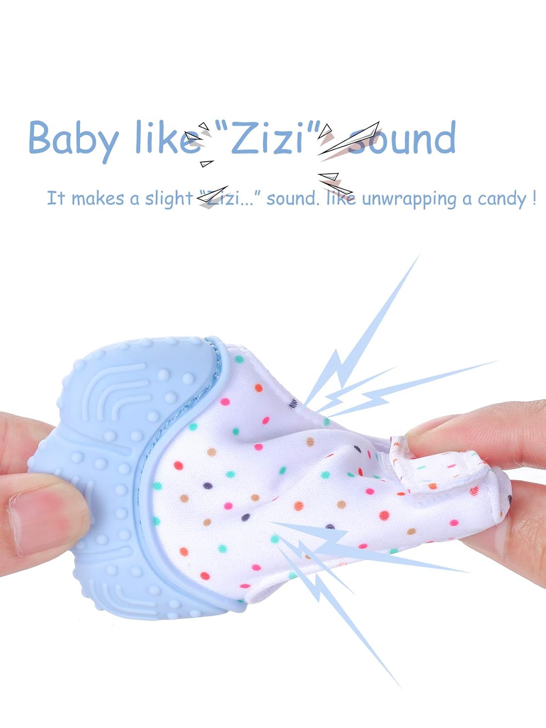 Giftty Teething Mitten Chew Mitt Baby Teether Glove - Self Soothing Teether, Teething Pain Relief