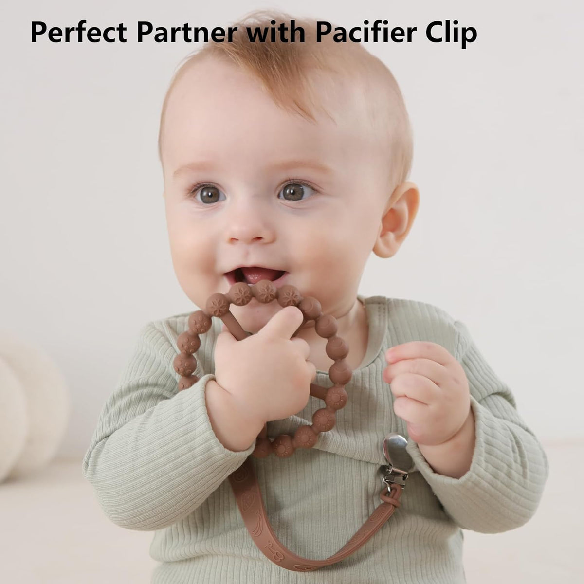 3 Pack Ring Teether Baby Infant Toys, Baby Essentials, Silicone Teething Ring Toys for Babies 0-6
