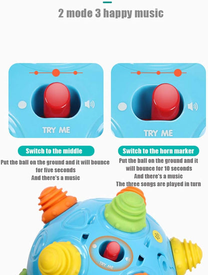 Toddler's Music Dancing Shake Ball - Move, Crawl, Bounce, Sensory Learning for Kids and Babies, Fun