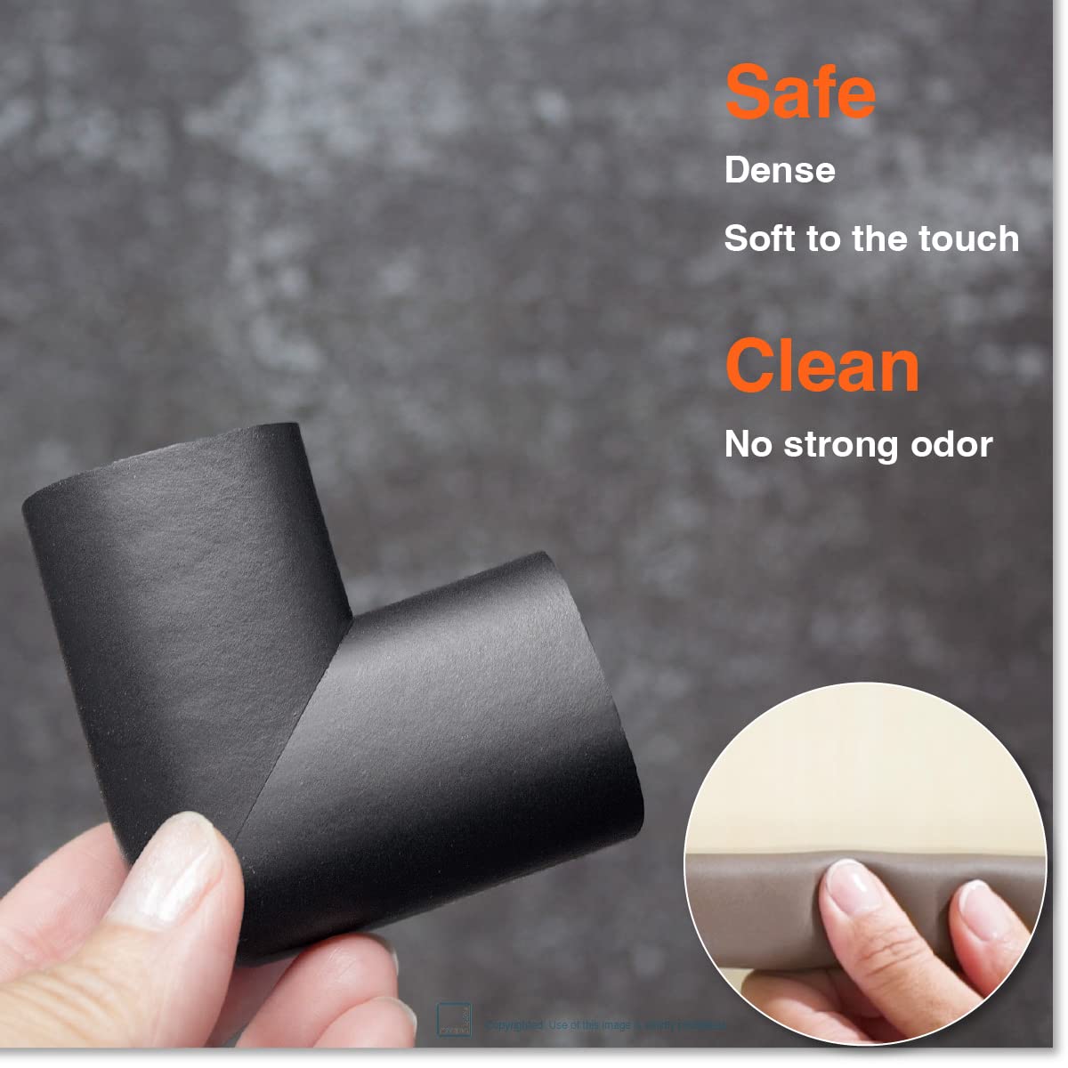 Roving Cove HeftyFit Edge Corner Protector Baby Proofing (Large 18ft Edge 8 Corners), Heavy-Duty