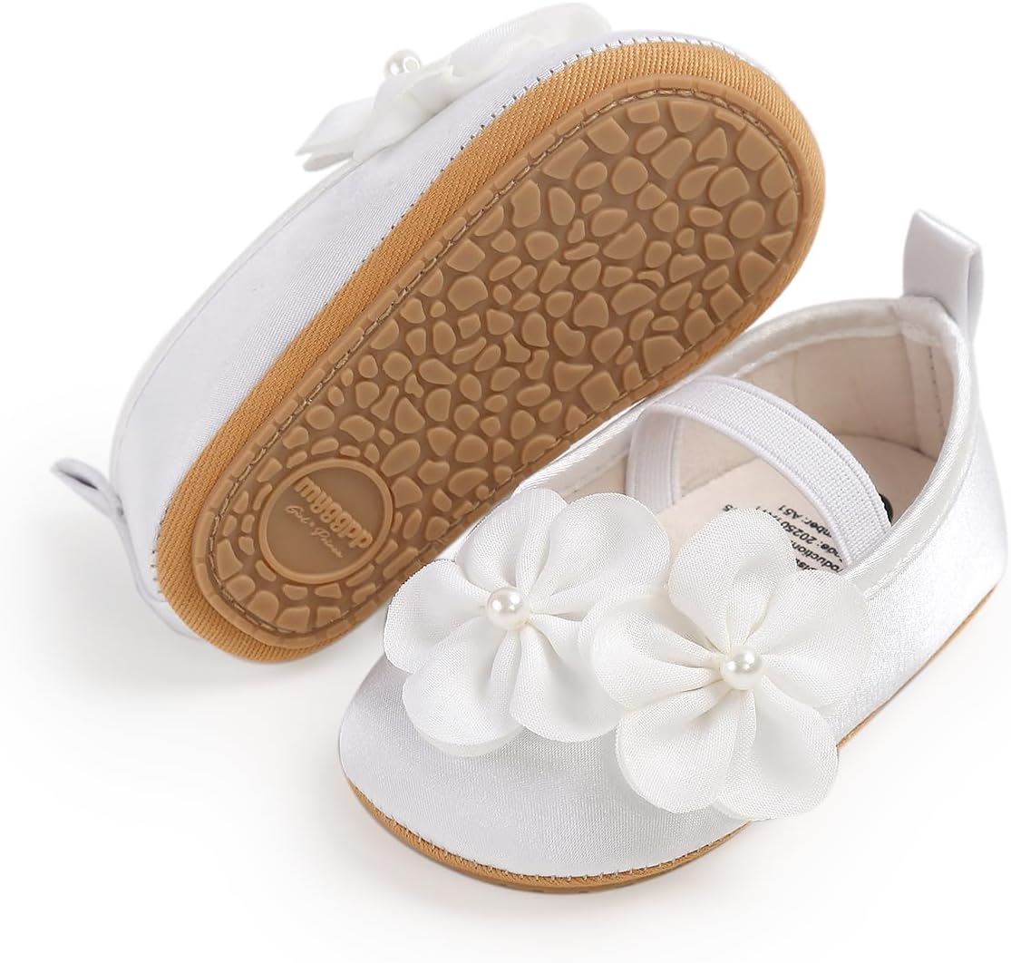 Baby Shoes Mary Jane Flats Non Slip Soft Sole Infant Toddler Sneakers First Walkers Party Christmas