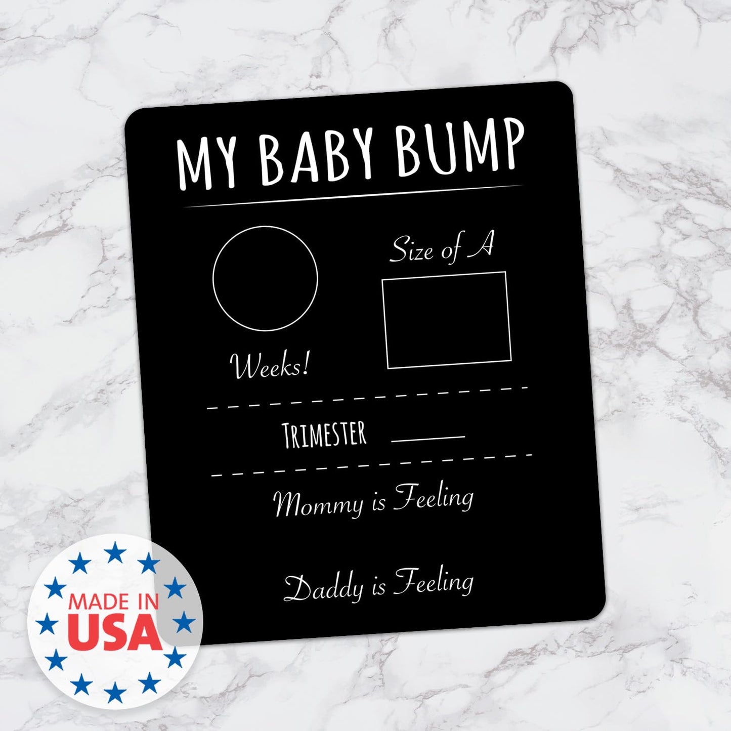Pregnancy Timeline Sign/My Baby Bump Infant Chalkboard Style Milestone Photo Prop Board / 10" x 12"