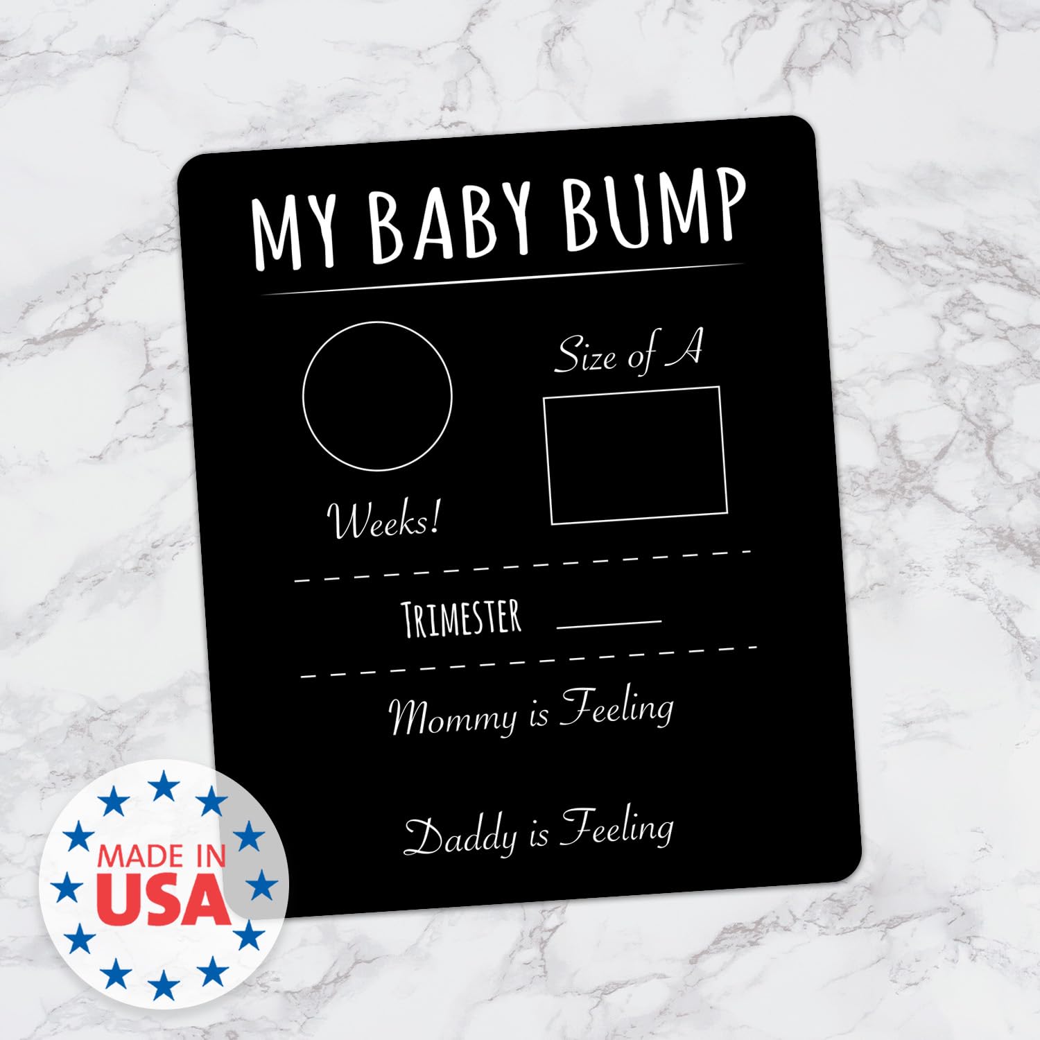 Pregnancy Timeline Sign/My Baby Bump Infant Chalkboard Style Milestone Photo Prop Board / 10" x 12"