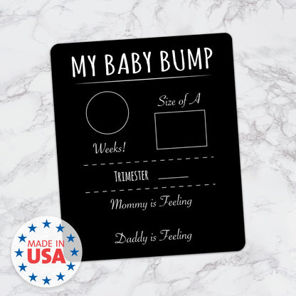Pregnancy Timeline Sign/My Baby Bump Infant Chalkboard Style Milestone Photo Prop Board / 10" x 12"