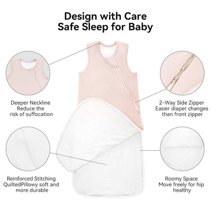 BubblePanda Rayon Made from Bamboo Sleep Sack 0-6 Months 0.5 Tog Soft Newborn Sleep Sack 3-6 Months