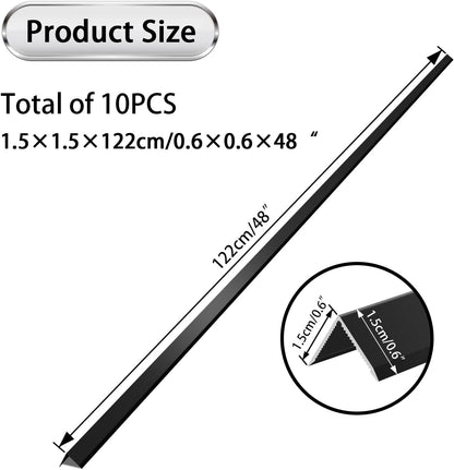 Aluminum Alloy Metal Corner Protector 10PCS Wall Corner Protector 0.6x0.6x48 inches Corner Trim
