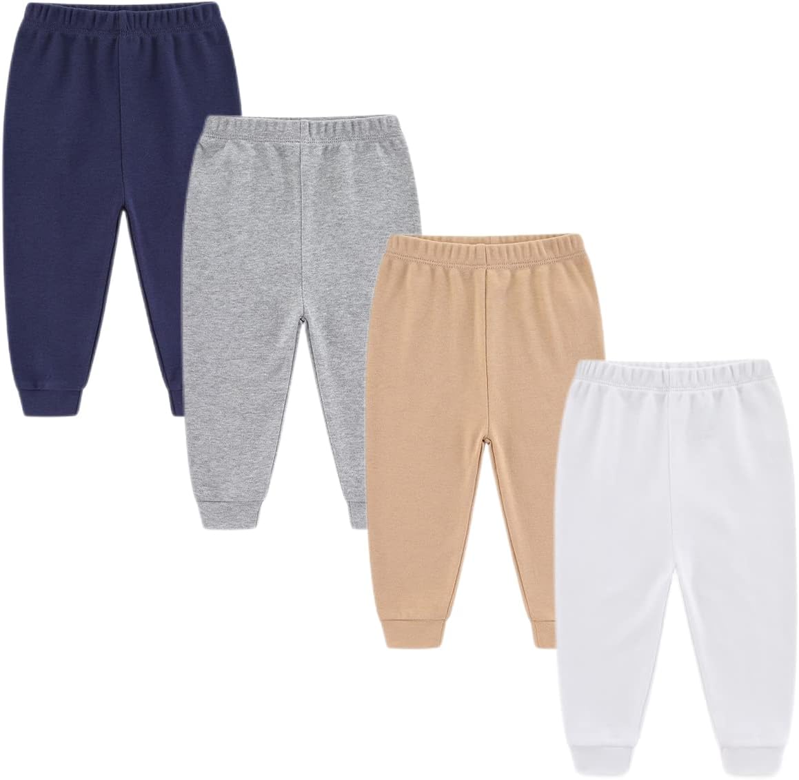 Unisex Newborn Baby Cotton 4-Pack Pants Embroidery Pringting Casual Leggings 0-24 Months for Boys