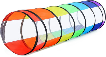 Moncoland Kids Play Tunnel Tent for Toddlers, Colorful Pop Up Crawl Toy Baby Children or Dog Cat